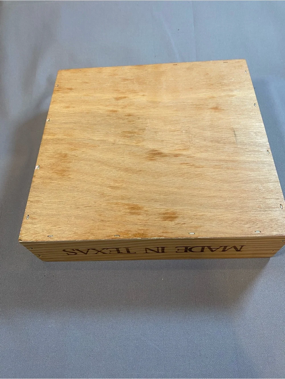 Engraved Texas Quote Wooden Keepsake Box - Natural Wood